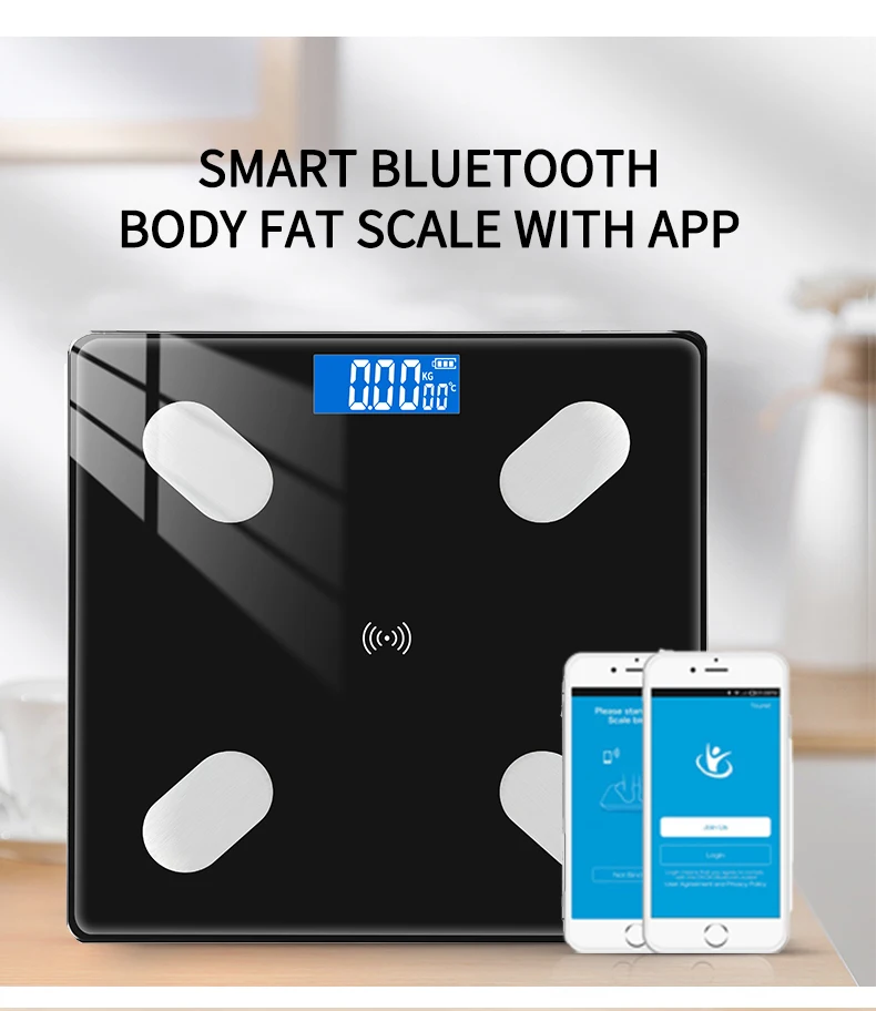 Smart Body Fat Scales Electron Bathroom floor Scale Bluetooth Precision With Wirless-Compatible Balance BMI Composition Analyzer