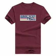 Новинка года, футболка мужские футболки из хлопка летняя футболка для мальчиков, скейт, Нью-Йорк, 1982 модная футболка с принтом топы с коротким рукавом