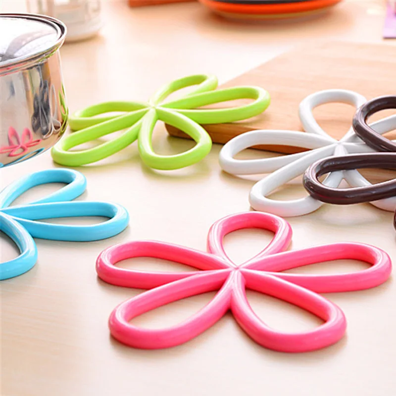 

New Flower Style Placemat Silicone Tableware Pad Insulation Tools For Pot Kitchen Accessories