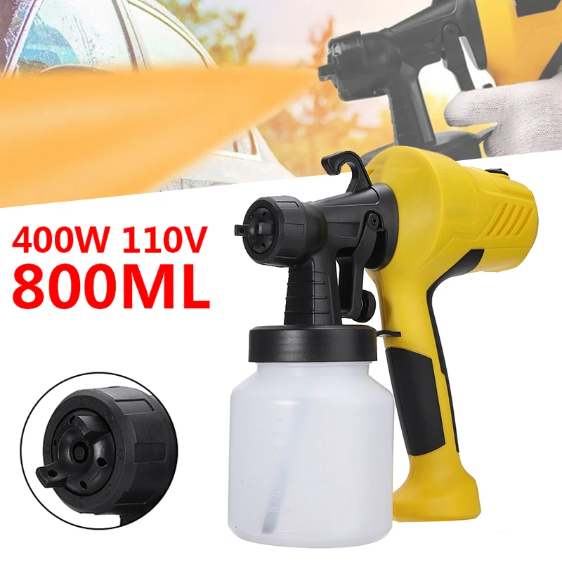 

800ml 2.5mm Nozzle Electric Painting Sprayer 400W 110V HVLP Spraying Machine US Plug Home Paint Power Tool