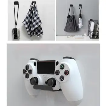 

1 Pair Convenient Gamepad Storage Rack PS4 Gamepad Earphone Bracket Practical Wall Storage Stand Durable Storage Shelf for Home