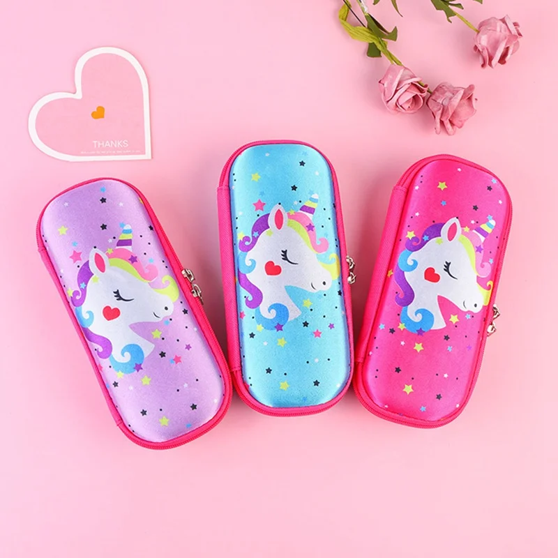 

3D Stereo Unicorn Pencil Case EVA Zipper Storage Pencil Box Estuche Escolar Pencilcase School Supplies Stationery
