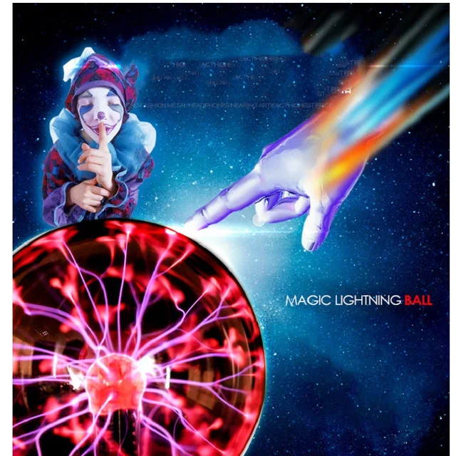 Magic Plasma Ball Desk Lamp Light Nebula Sphere Lightning Globe Glass Balls Home Decor Science Nightlight Kid Room Decoration 3
