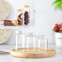 1pcs 50-260ml Big Glass Jars Container Decor Scew Cap Ornaments Mason Jar Message Vials High Quality Bottle DIY Storage Bottle 2