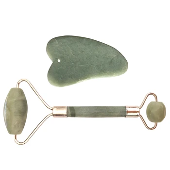 

2 In 1 Jade Massage Stick Jade Roller Scraping Set Facial Massage Face-Lift Beauty Skin Care Tools