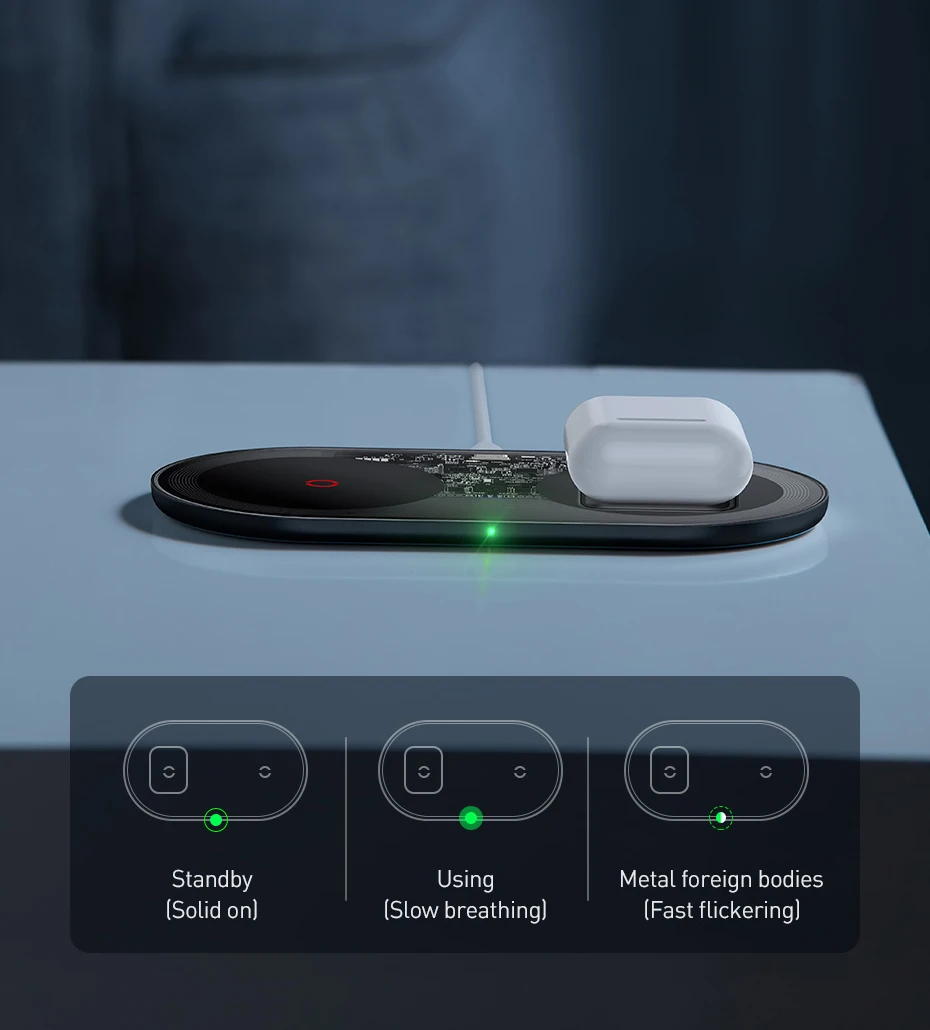Baseus Chargeur sans fil double 2-en-1 édition Pro-8