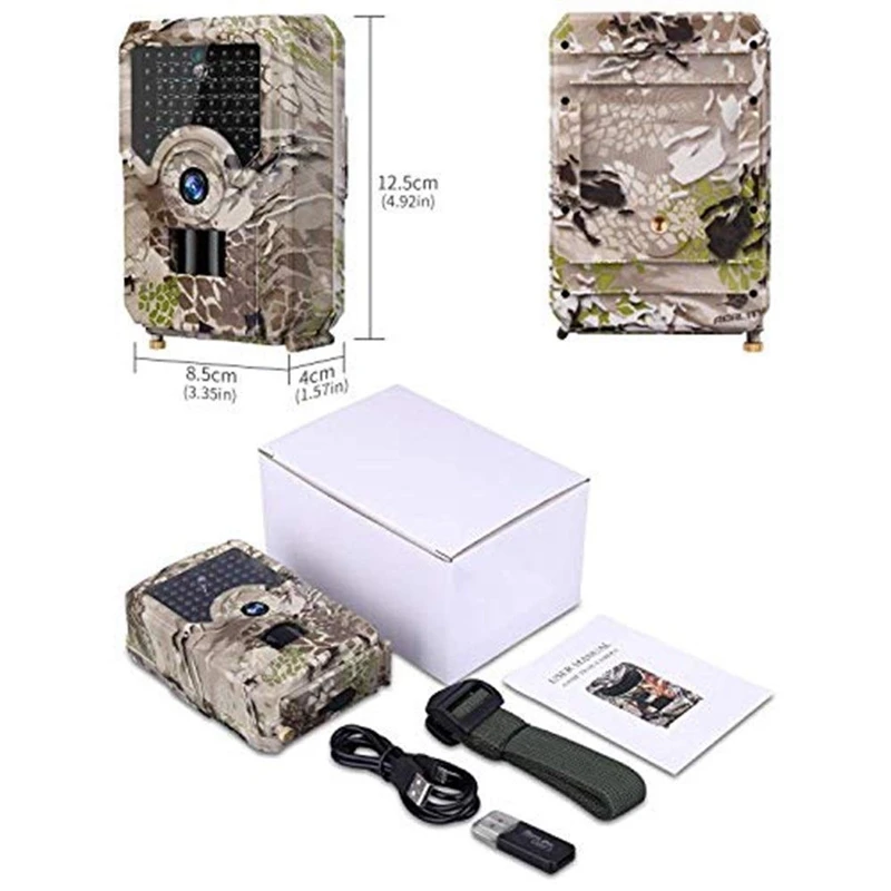 Trail Game Camera,1080P Hd Ir Led Hunting Camera Waterproof Wildlife 950Nm Infared Night-Vision Photo Traps Scouting Motion Came
