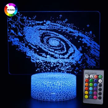 

Colorful 3D Planet Lamp Illusion Night Light Remote Control Mars Earth LED Lighting 16 Colors Night Table Lamp Birthday Gifts