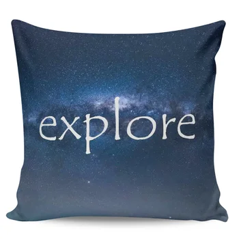 

Cosmic Starry Sky With Explore Pillow Covers Cases Cushion Pillowcase Square Print