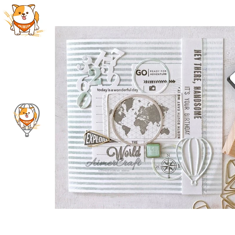 Hot Air Balloon Metal Cutting Dies Scrapbooking Stencil DIY Decorative Embossing Craft Die Cuts Card Making New For 2019 | Дом и сад