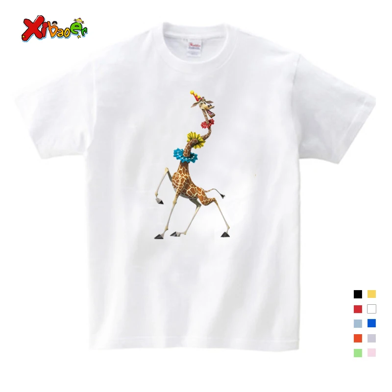 T-shirt Синие студенческие толстовки с капюшоном с пингвинами из Мадагаскара; Детские свитшоты из хлопка; милые толстовки с капюшоном; От 2 до 8 лет - Цвет: T-shirt