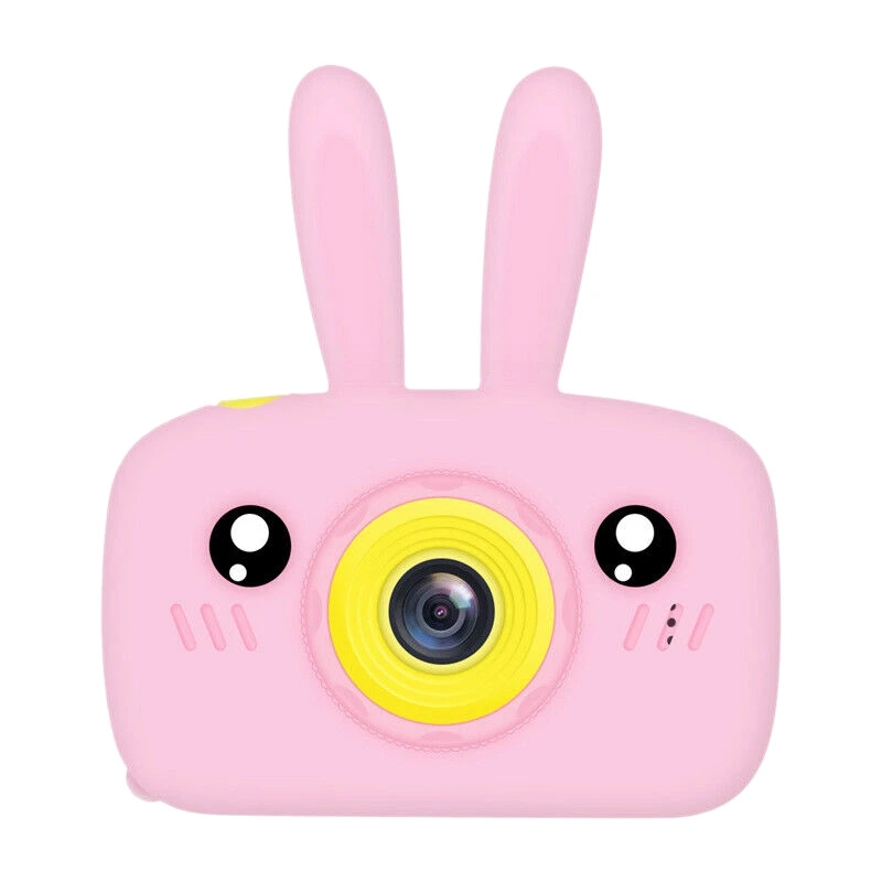 

2-Inch Hd Child Camera, Boy Girl Creative Gifts, Mini Video Camera Sports Camera Pink Rabbit Silicone Case