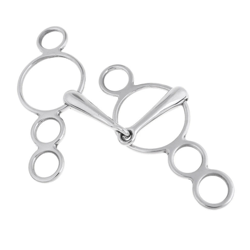 MagiDeal Stainless Steel Gag Bit Horse Tack English Riding Equestrian Accessories