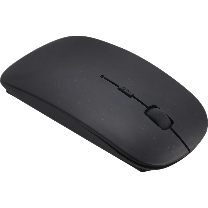 Беспроводная мышь Тихая Кнопка мышь s для ноутбука ноутбук ПК тонкая мышь 2,4G - Цвет: Черный