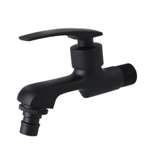 Square Basin Sink Bathroom Faucet Black Deck Mounted Single Handle Stainless Steel Kitchen Hot Cold Mixed Water Tap Matte Vanity