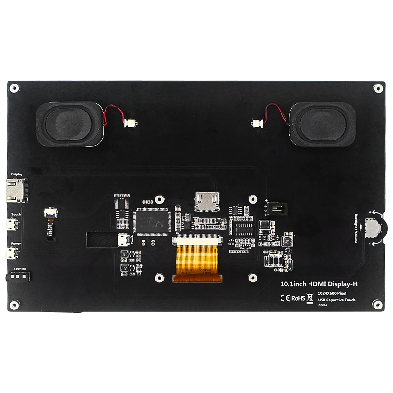 Ips Lcd Display Touch Screen com Suporte Monitor 10.1 1024x600 1280x800 Raspberry pi 4b pc - Imagem 4