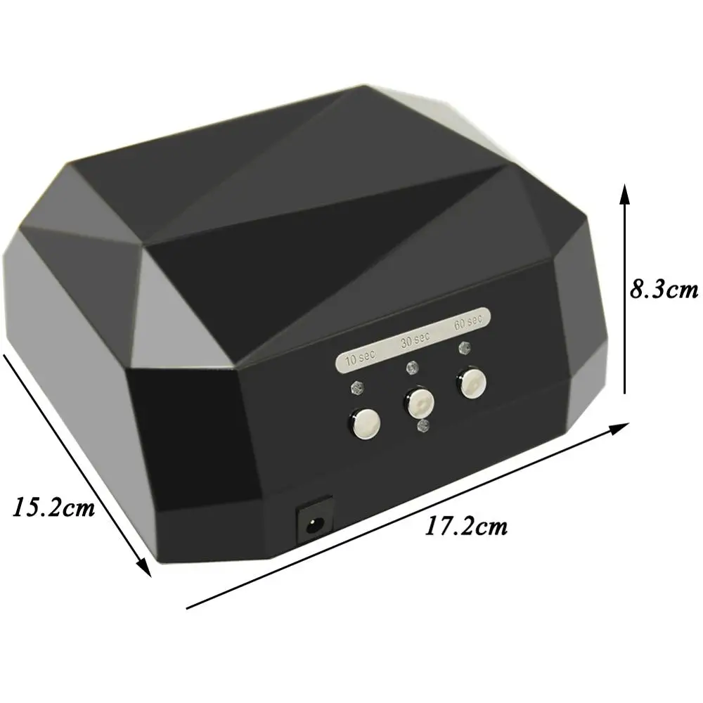 30W Black Lamp COSCELIA 54 Вт светодиодные лампы 12/15 шт. светодиодов для ногтей Сушилка для ногтей гель лак Curing10/30/60/99 s лампа для маникюра - Цвет: 30W Black Lamp