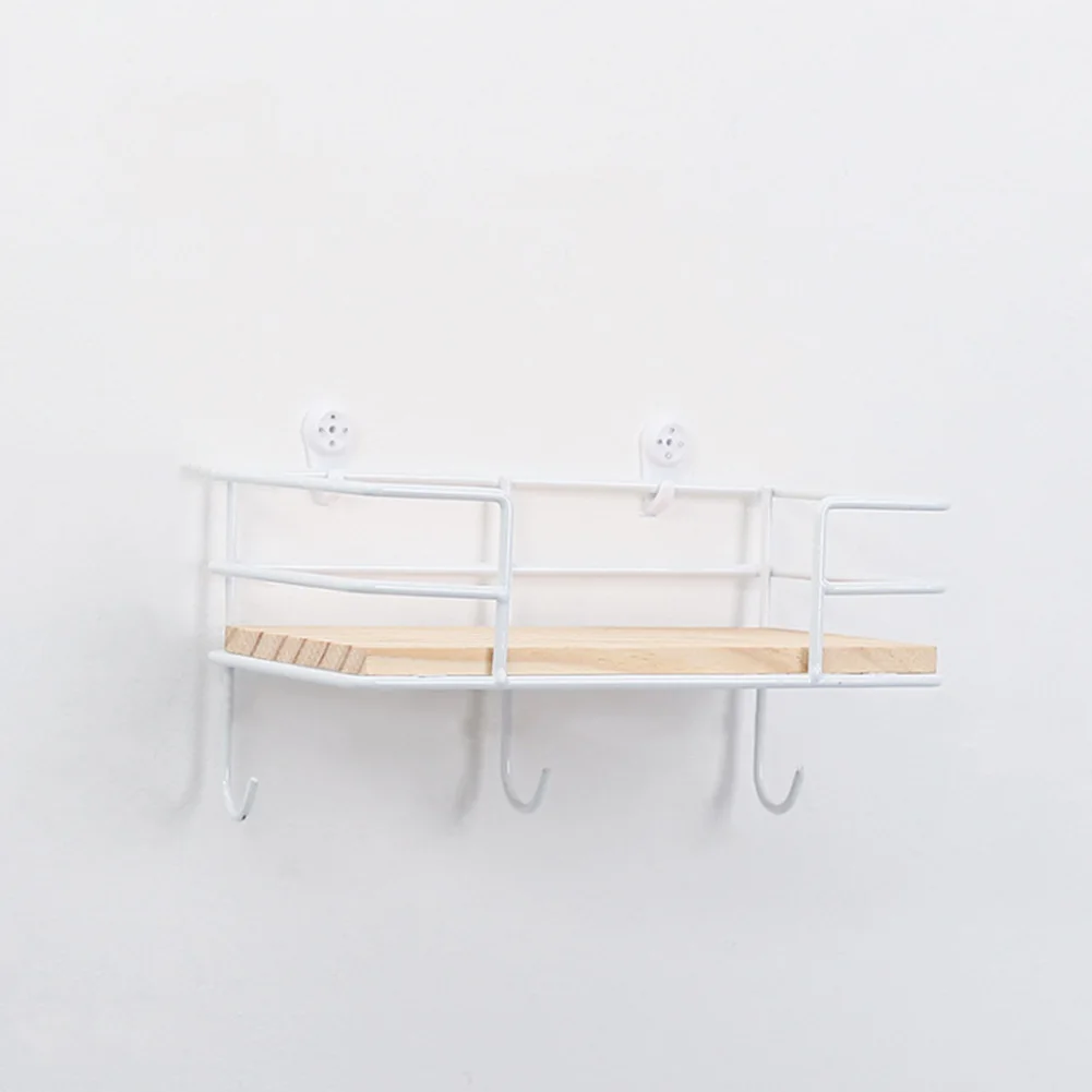 White 3 Hooks Держатель Вешалка для одежды простая полка для хранения с крюком украшения настенные деревянные железные офисные спальни дома кухни DIY - Цвет: White 3 Hooks