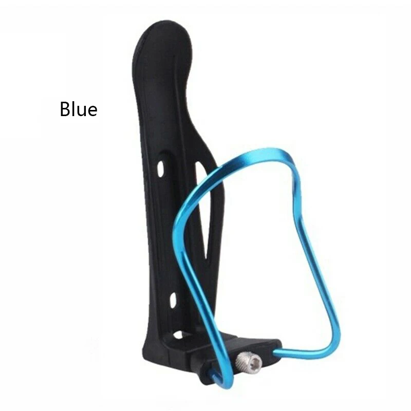 Creative Practical Colorful Aluminum Alloy Bicycle Kettle Holder Bottle Cage Adjustable Mtb Road Bike Mounted Water Bottle Clips - Цвет: Синий