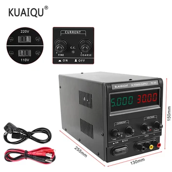 

4 Digits Adjustable DC Switching Lab Power Supply Laboratory Voltage Regulator Variable Power Supplies 30V 10A input 110V 220V