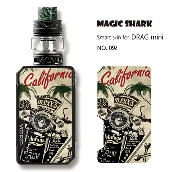 

Magic Shark Rose Vintage Motorcycle Skull Diamond Crystal Print Case Sticker Skin for Voopoo Drag Mini E Cigar
