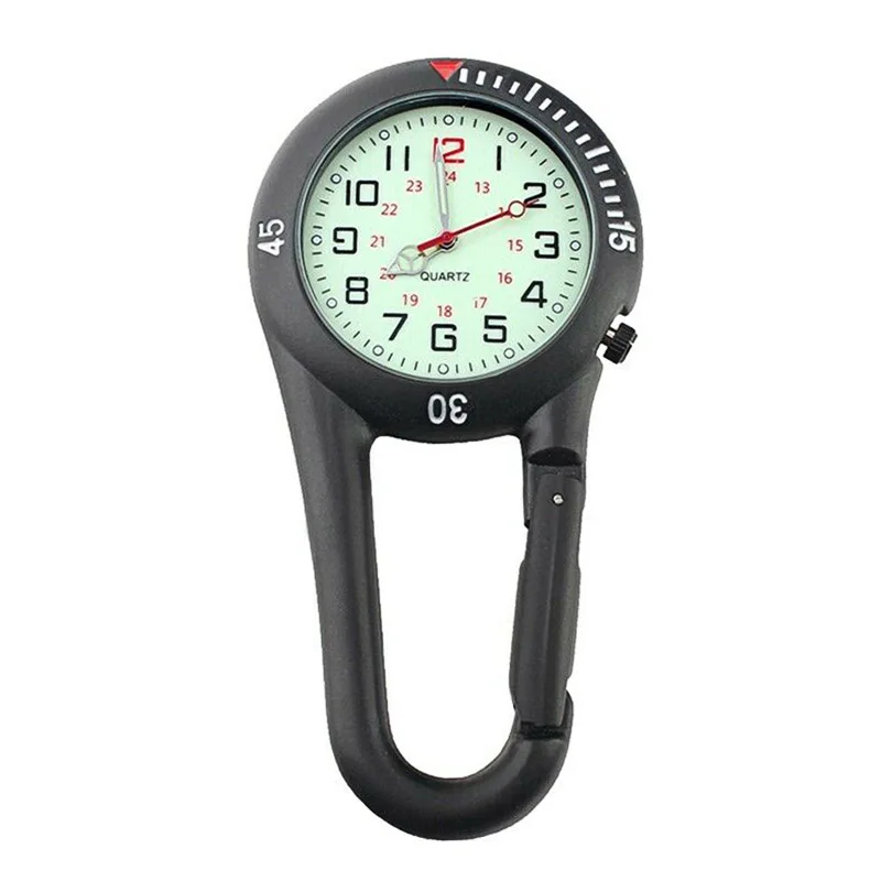 

Clip On Sports Carabiner FOB Watch for Nurses Hiking Mountaineering Backpack _WK