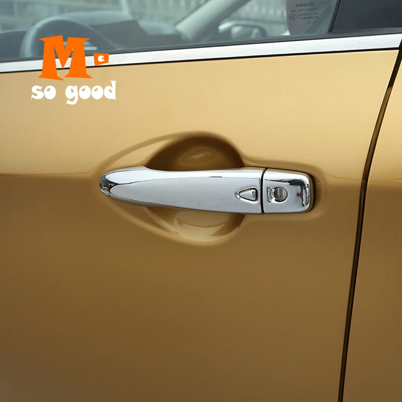 2015 2016 2017 2018 для Nissan Qashqai J11 ABS Хромированная дверная ручка с умным отверстием ключа