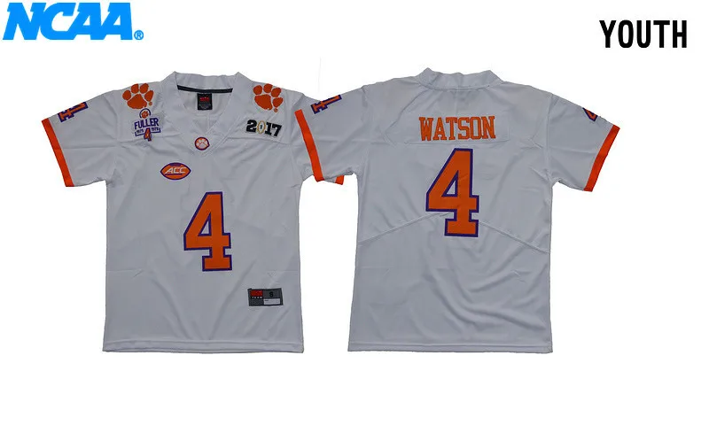 Новое поступление, высокое качество, Clemson Tigers Watson#4, футболка, спортивные майки, S-XL