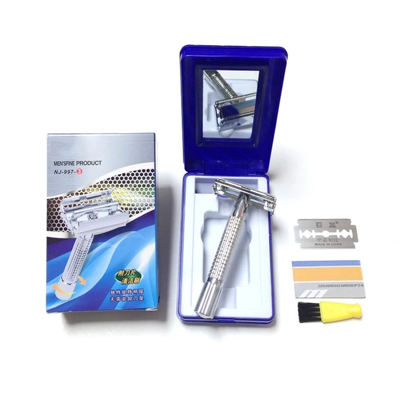 Safety Men Razor Shaving Set Adjustable Double Edge Classic Replacement Straight Cleaning Brush | Красота и здоровье
