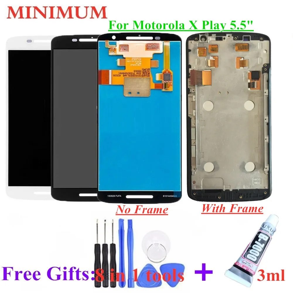 

For Motorola X Play 5.5" LCD Display Touch Screen Digitizer Assembly With Frame For Moto XPlay XT1561 XT1562 XT1563 Replacement