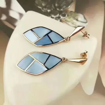 

S925 Sterling Silver Diamond Shell Earrings Fashion high end accessories for women
