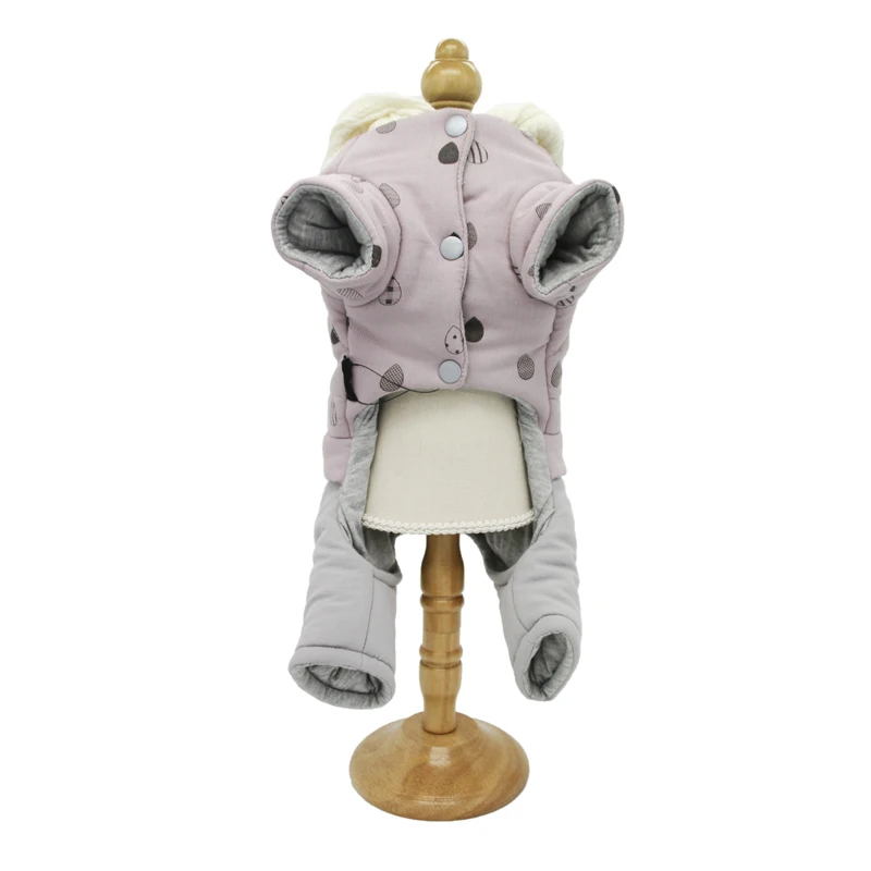 Ambaby осенне-зимняя одежда для домашних животных флисовое с капюшоном 4-Legged теплое пальто для Собаки Одежда для маленьких собак среднего размера Домашние животные, собаки и кошки