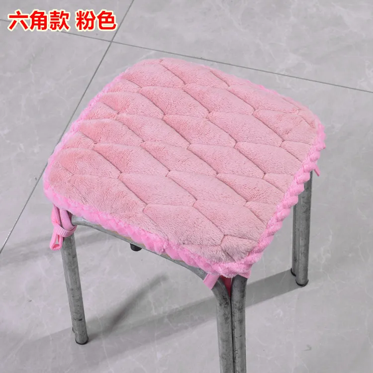 Pink B Однотонная Толстая Подушка для стула высокое качество Подушка для стула детская подушка для сиденья противоскользящая Милая подушка для дома Декор 28x28/33x33 см - Цвет: Pink B