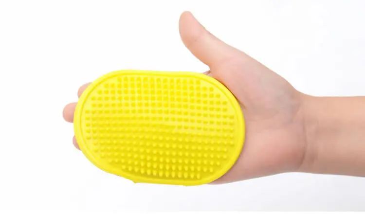 yellow Pet собака кошка Ванна перчатка щетка расческа уход за собакой резиновая шерсть уход за шерстью Массажная щетка для душа для собак щетка для удаления волос - Цвет: yellow