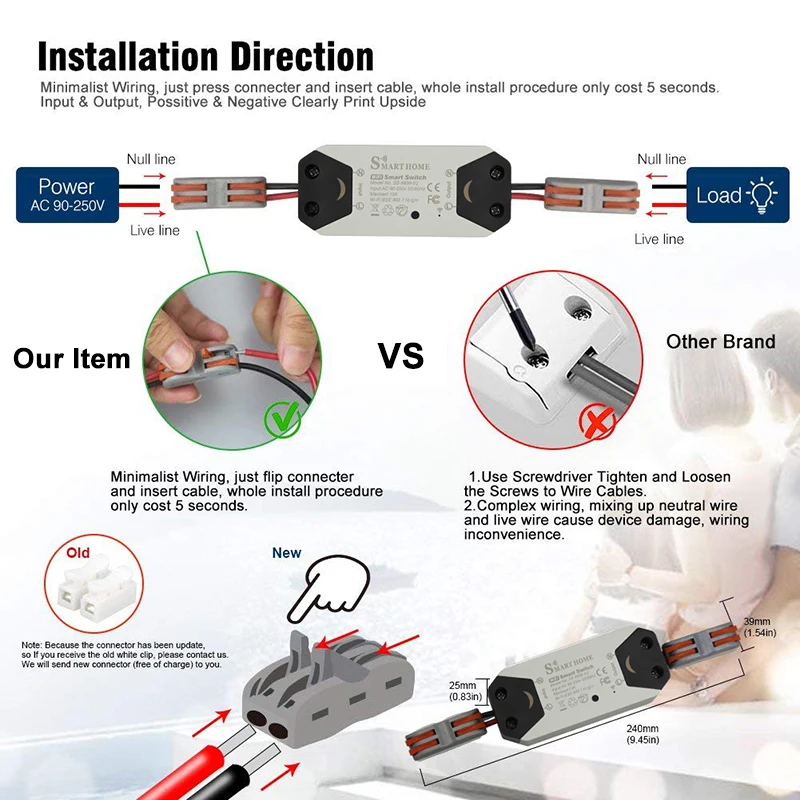 WiFi Smart Light Switch Universal Breaker Timer Wireless APP Smart life Tuya Remote Control Switch