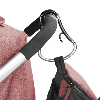 

Baby Stroller Hook Big Hook Supermarket Shopping Carabiner Multi-purpose Aluminum Alloy Accessories Universal Bags Clips Walker