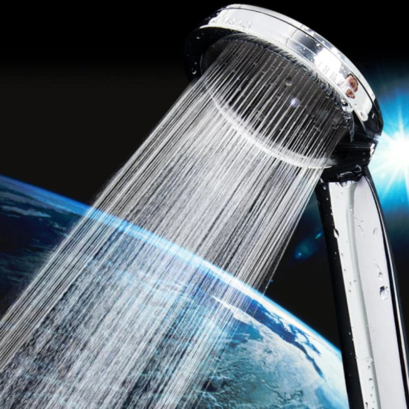 Pressurized Nozzle Shower Head ABS Bathroom Accessories High Pressure Water Saving Rainfall Chrome Bathroom Shower Head Shower Head Shower Nozzle
