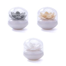 

Lotus Flower Cotton Swab Holder Toothpick Storage Container Organizer with Lid