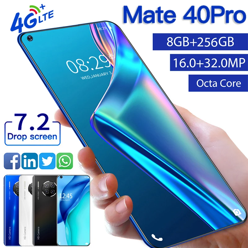 2021 Коврики 40 PRO GPS глобальная версия 2320x1080 10-ядерный 8 + 256G двойная - Цена: 