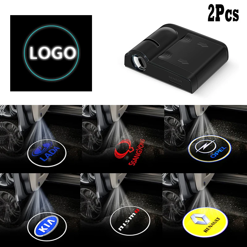 

Auto Badge LED Door Welcome Lamp for Mercedes-Benzs W203 C Clas SLK W209 2003~2007 2008 R171 R199 W240 Car Logo Light Gadget