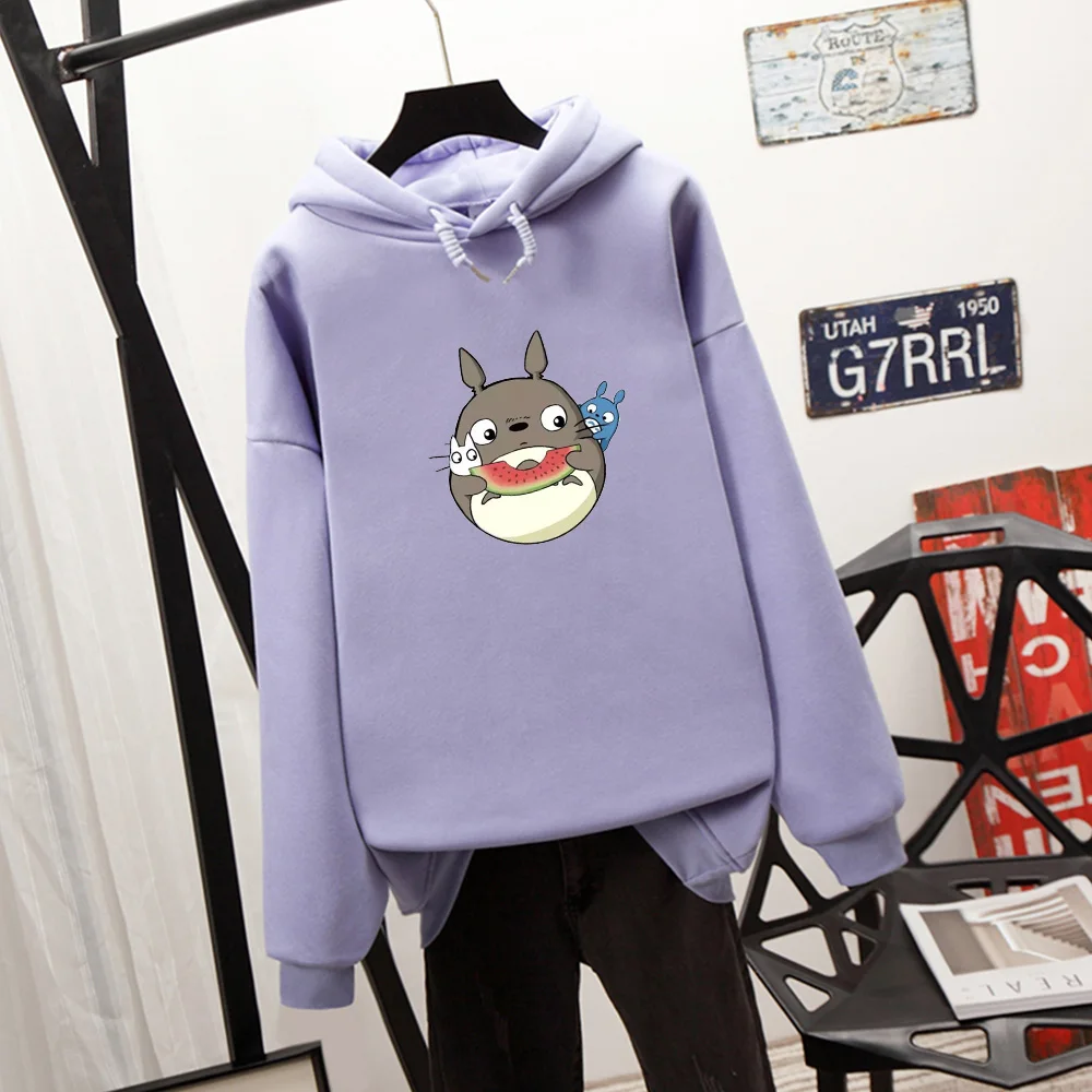 Забавная объемная куртка с капюшоном и милым принтом кота Kawaii Harajuku, толстовка, теплая уличная одежда Kpop, топы для женщин, повседневная одежда в японском стиле - Цвет: Синий