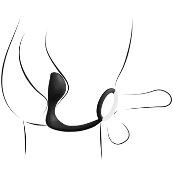 Adult Dildo Anal Butt Plug Ring Sleeve Strapon Delayed Ejaculation Chastity Device Sperm Erection Sex Toys For Men Bondage Gear 2