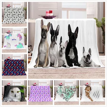 

Dog and Cat Animal Crossing Fabric Blanket for Bed Custom Photo Weighted Tapestry Throw Blanket for Bed