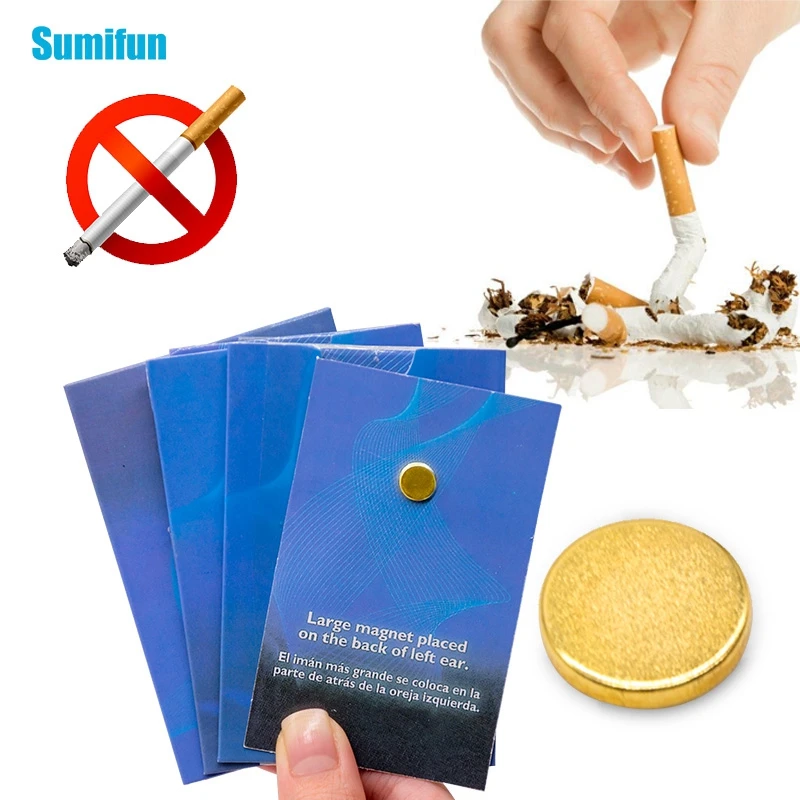 6/10PCS Magnet Auricular Quit Smoking Acupressure Patch Not Cigarettes Health Therapy Anti Smoke Care | Красота и здоровье