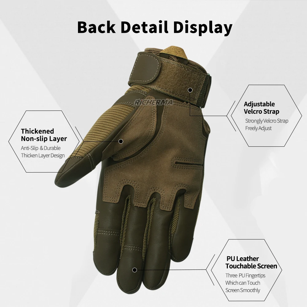 Зимние мотоциклетные перчатки с полным пальцем мужские для мотокросса сенсорным