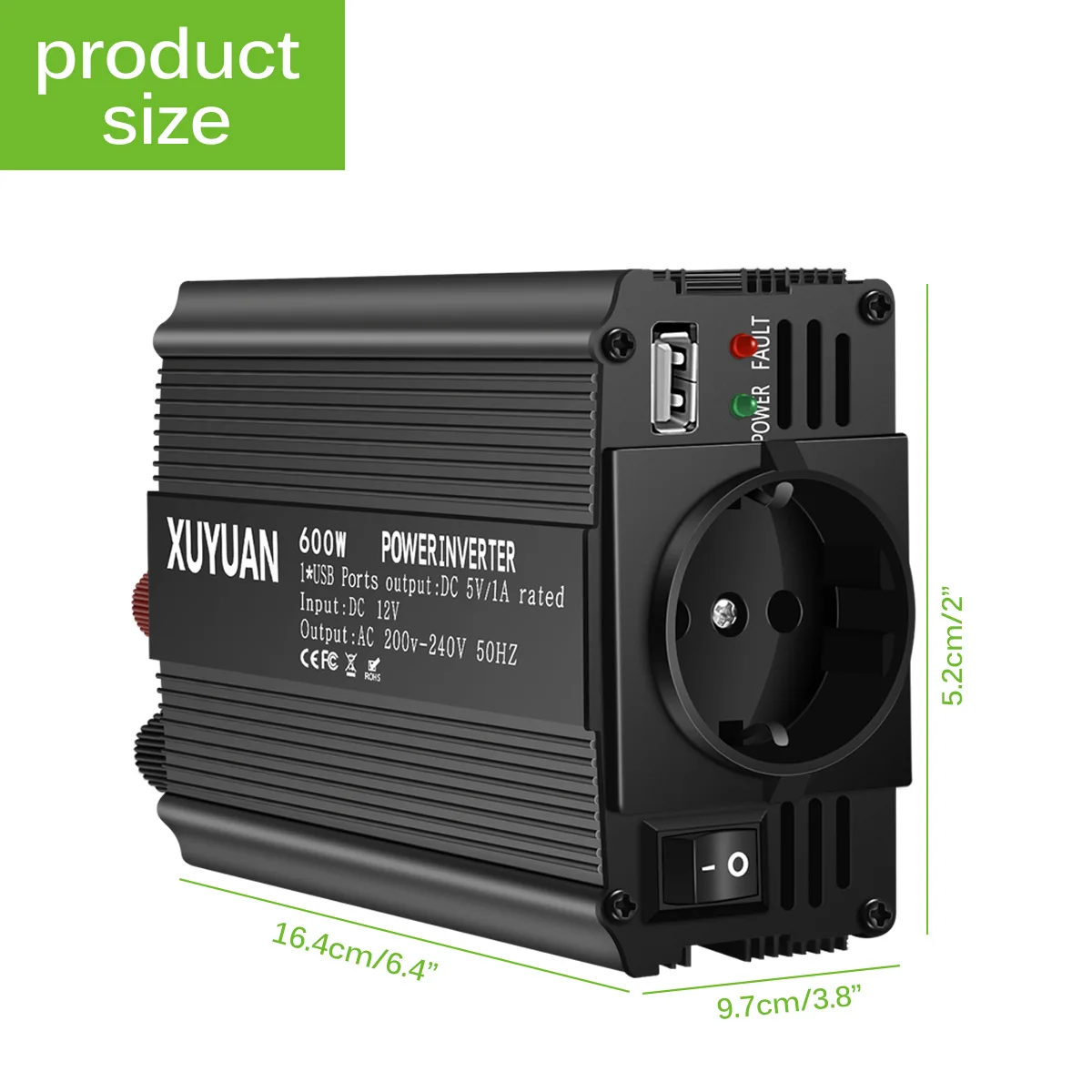 AC 12V To 220V 600W автомобильный преобразователь питания инвертор адаптер зарядное