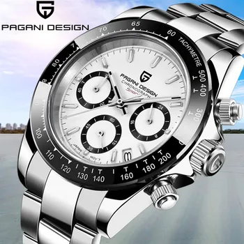 

PAGANI DESIGN Quartz Sport Style Waterproof Chronograph Luminous pointer Business Stainless Steel Mens Watches Relogio Masculino