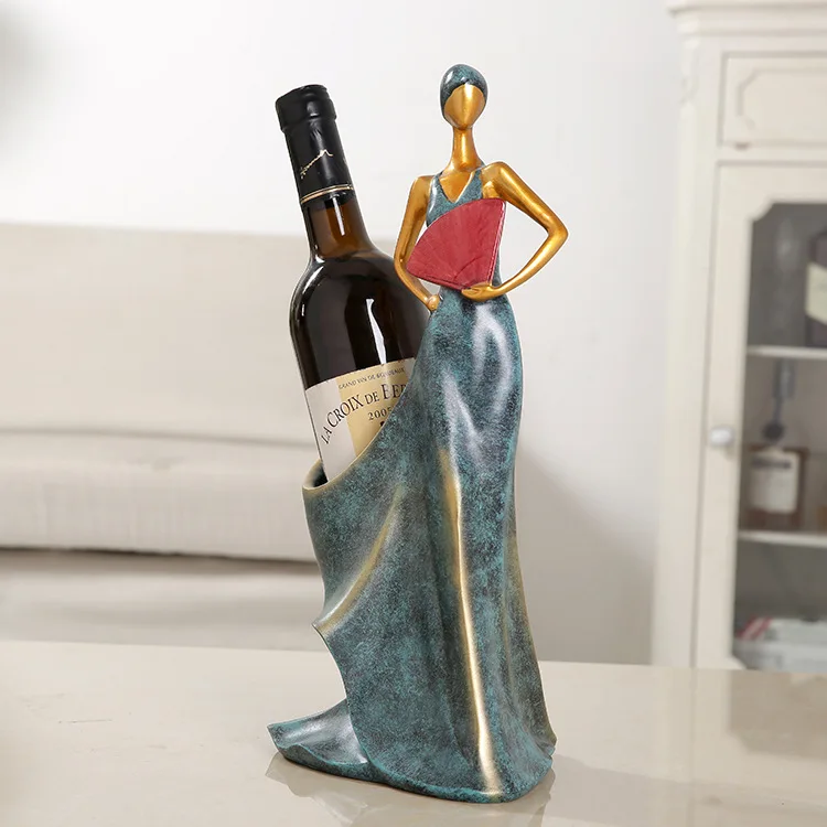 Европейская красота моделирование винная полка из смолы Ремесла держатель вина украшения гостиной крыльцо украшения бар KTV украшения