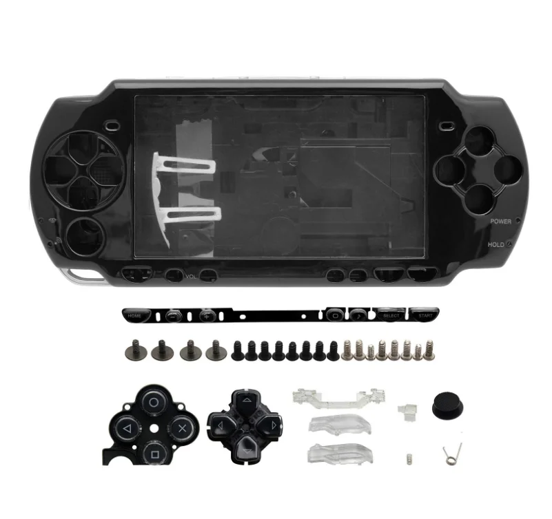 Для PSP3000 PSP 1000 2000 3000 Прозрачная крышка корпуса с сменными комплектами для Sony чехол