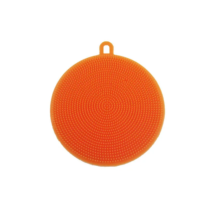 Orange-2Pcs Многофункциональная Экологически чистая силиконовая Чистящая чаша для мытья, щетка для мытья посуды, коврик, кухонные инструменты - Цвет: Orange-2Pcs